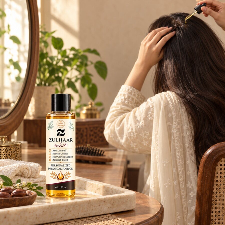 Zulhaar Hair Oil application ritual